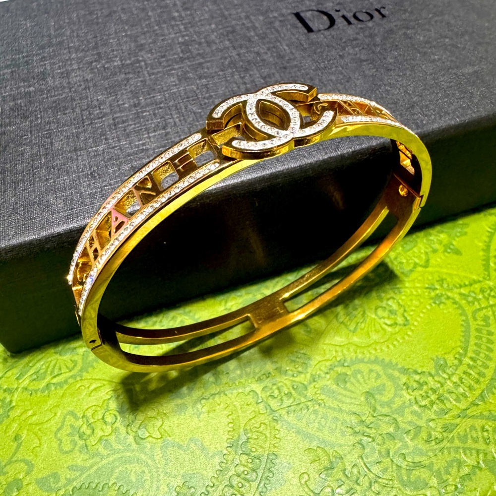 Chanel Style Stainless Steel Bracelet